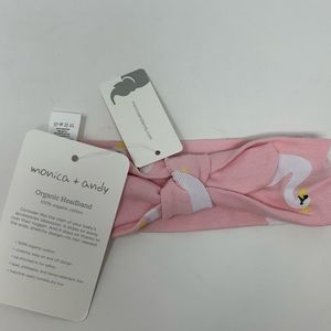 NWT Monica and Andy Baby Pink Swan Headband